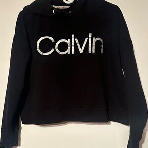 Calvin Klein Black Sweatshirt with Silver Logo